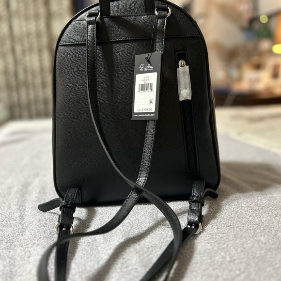 Karl Lagerfeld Black Backpack with Multicolor Lettering. Size 12x10x5.5 - Picture 7 of 10